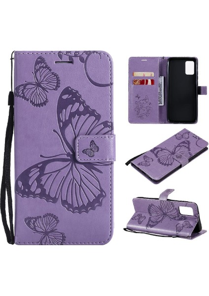 Samsung Galaxy A02S Manyetik Kapak Flip Kickstand Pu Deri Için Flip Case (Yurt Dışından)