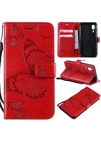 Kart Yuvası Standı Darbeye Kapak ile Samsung Galaxy A2 Çekirdek Için Flip Case (Yurt Dışından)