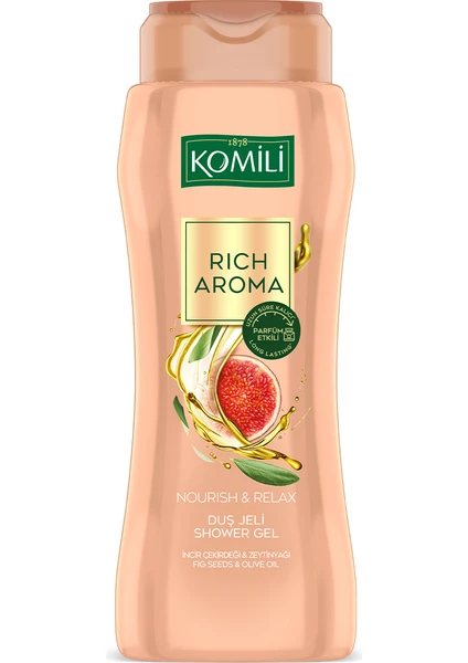 Rich Aroma Nourish&relax Duş Jeli - Incir Çekirdeği&zeytinyağı - Kalıcı Parfüm ETKILI-500 ml