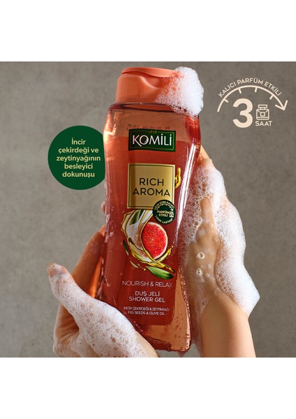 Rich Aroma Nourish&relax Duş Jeli - Incir Çekirdeği&zeytinyağı - Kalıcı Parfüm ETKILI-500 ml