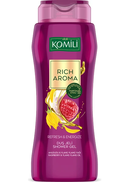 Rich Aroma Refresh&energize Duş Jeli - Ahududu&ylang Ylang - Kalıcı Parfüm Etkili - 500 ml