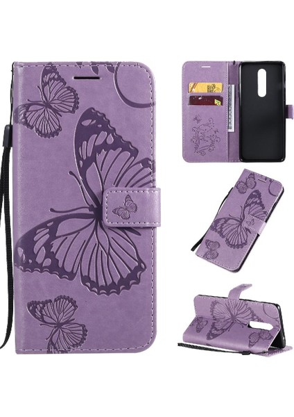 Kart Yuvası Standı ile Oneplus 8 Flip Kickstand Pu Deri Için Flip Case (Yurt Dışından)