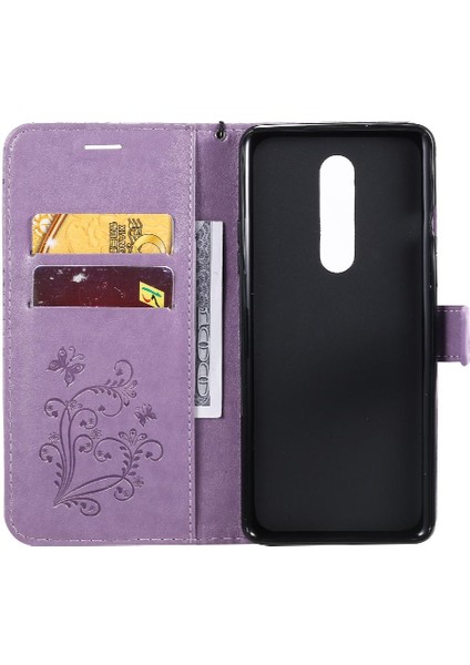 Kart Yuvası Standı ile Oneplus 8 Flip Kickstand Pu Deri Için Flip Case (Yurt Dışından)