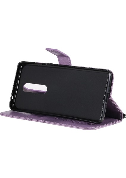 Kart Yuvası Standı ile Oneplus 8 Flip Kickstand Pu Deri Için Flip Case (Yurt Dışından)