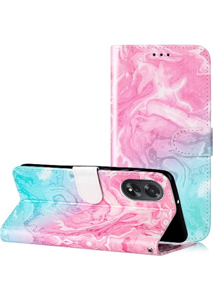 Oppo A78 5g Mermer Desen Manyetik Pu Deri Cüzdan Kartı Için Flip Case (Yurt Dışından)