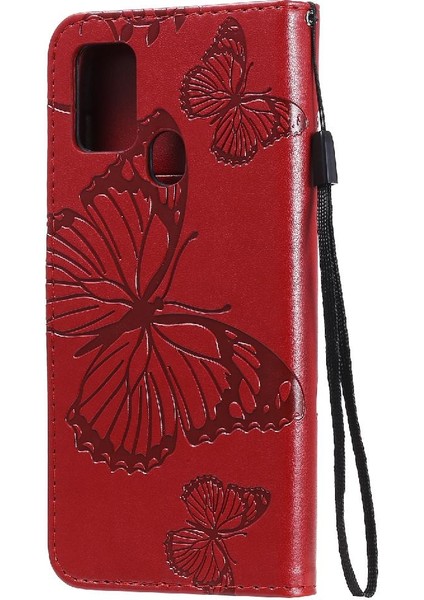 Samsung Galaxy A21S Darbeye Kapak Flip Case Kickstand ile Pu (Yurt Dışından)