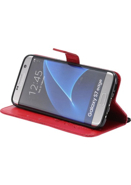 Samsung Galaxy S7 Kenar Flip Kickstand Darbeye Kapak Pu Deri (Yurt Dışından)
