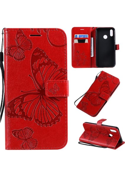 Kart Yuvası Standı ile Realme 3 Flip Kickstand Için Flip Case Darbeye Pu (Yurt Dışından)