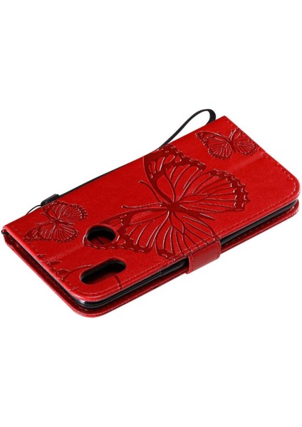 Kart Yuvası Standı ile Realme 3 Flip Kickstand Için Flip Case Darbeye Pu (Yurt Dışından)