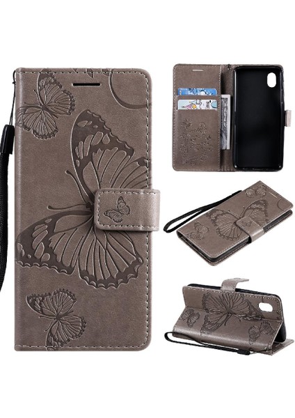 Kart Yuvası Standı ile Samsung Galaxy A01 Çekirdek Için Flip Case Pu Deri Flip (Yurt Dışından)