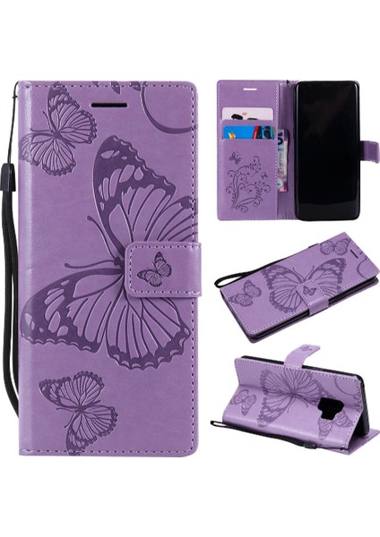 Samsung Galaxy S9 Flip Kickstand Manyetik Kapak Pu Deri Kılıf ile (Yurt Dışından)