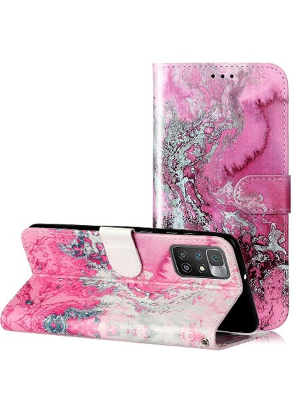Xiaomi Redmi Için Flip Case 10 4g 2022 Pu Deri Cüzdan Kart Yuvaları Tutucu (Yurt Dışından)