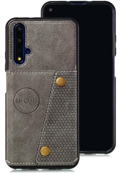 Cüzdan Kılıf Için Huawei Nova 5t Kickstand Buit Demir Darbeye Cüzdan (Yurt Dışından) modelleri