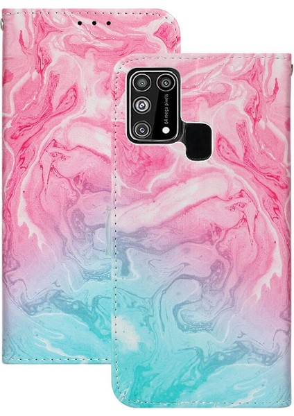Samsung Galaxy M31 Için Flip Case Pu Deri Cüzdan Tam Koruma Kartı (Yurt Dışından)