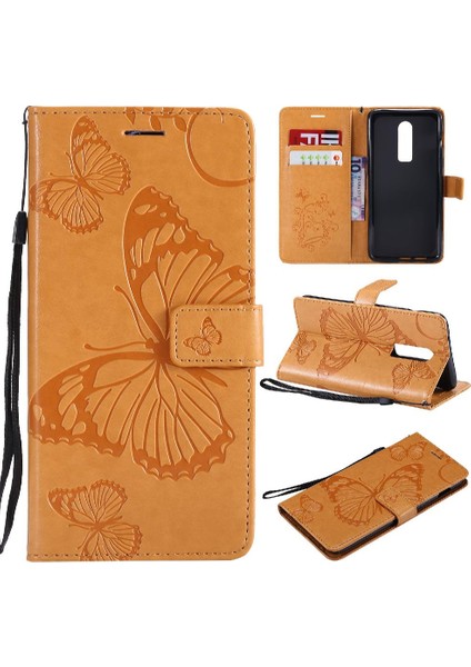 Oneplus 6 Için Flip Case Pu Deri Darbeye Kapak Manyetik Kapak ile (Yurt Dışından)