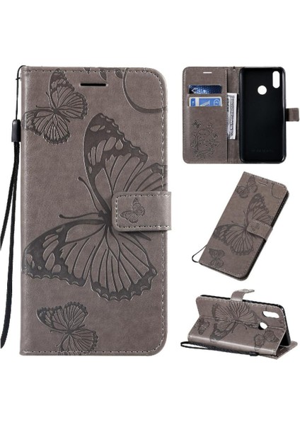 Realme 3 Pro Flip Kickstand Darbeye Kapak Pu Deri ile Flip Case (Yurt Dışından)