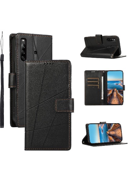 Manyi Mall Sony Xperia L4 Için Flip Case Üç Kart Yuvaları Şok Emici Kickstand (Yurt Dışından)