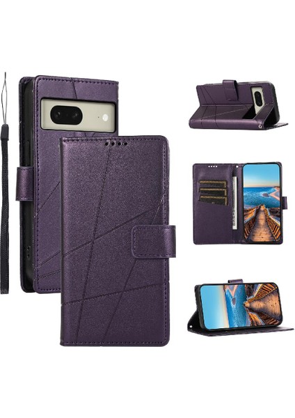 Google Piksel 8 Şok Emici Kickstand Üç Kart Yuvaları Için Flip Case (Yurt Dışından)