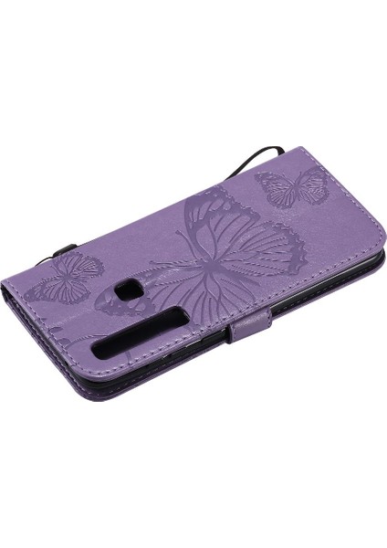 Samsung Galaxy A9 2018 Için Flip Case Manyetik Kapak Pu ile Kickstand Çevirin (Yurt Dışından)