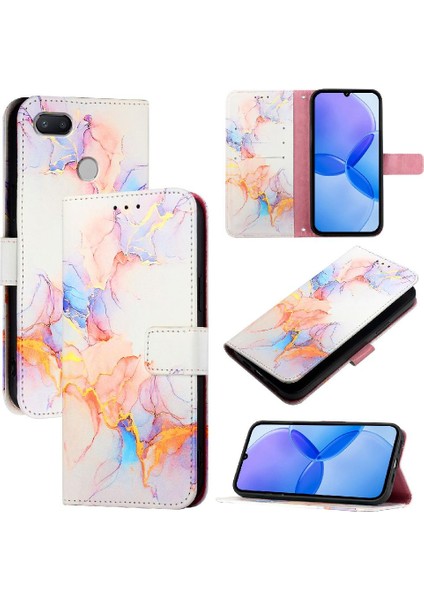 Xiaomi Redmi 6/6A Cüzdan Kickstand Mermer Desen Pu Deri (Yurt Dışından)