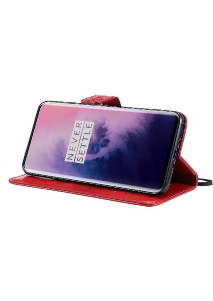 Kart Yuvası Standı ile Oneplus 7 Pro Için Flip Case Pu Deri Flip Kickstand (Yurt Dışından)