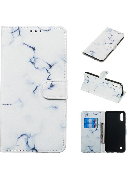 Samsung Galaxy A10 Için Flip CASE/M10 Manyetik Kart Yuvaları Tutucu Pu Deri (Yurt Dışından)