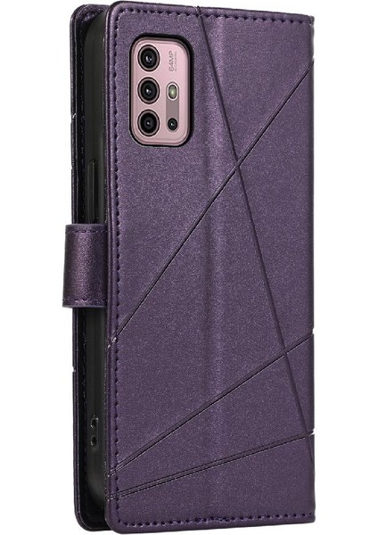 Motorola Moto G30 Üç Kart Yuvaları Kickstand Şok Için Flip Case (Yurt Dışından)