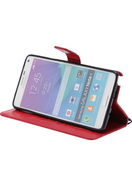 Samsung Galaxy Not 4 Için Kılıf Pu Deri Flip Kickstand Darbeye Kapak (Yurt Dışından)