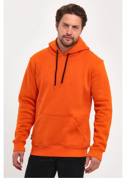 Erkek 3 Iplik Kapşonlu Oversize Sweatshirt