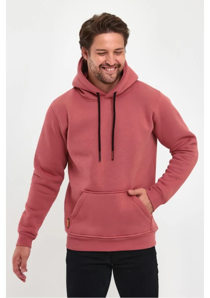 Erkek 3 Iplik Kapşonlu Oversize Sweatshirt