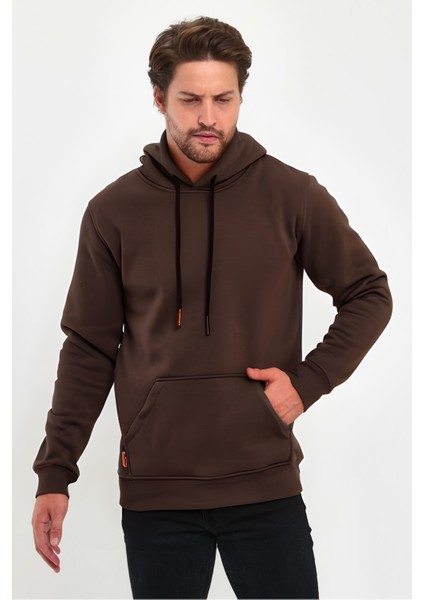 Erkek 3 Iplik Kapşonlu Oversize Sweatshirt