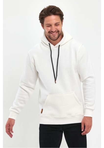 Erkek 3 Iplik Kapşonlu Oversize Sweatshirt