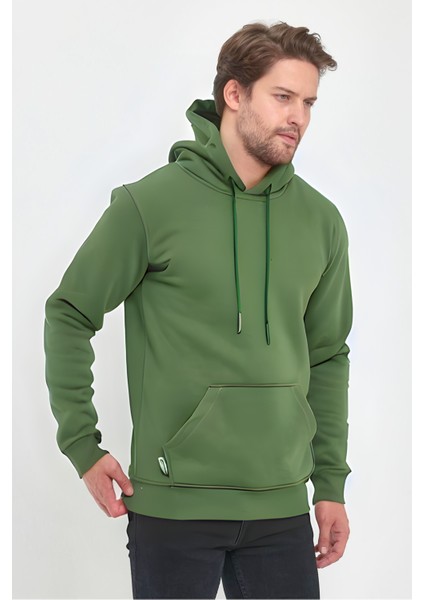 Erkek 3 Iplik Kapşonlu Oversize Sweatshirt