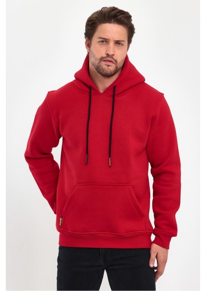 Erkek 3 Iplik Kapşonlu Oversize Sweatshirt