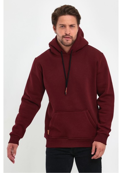 Erkek 3 Iplik Kapşonlu Oversize Sweatshirt