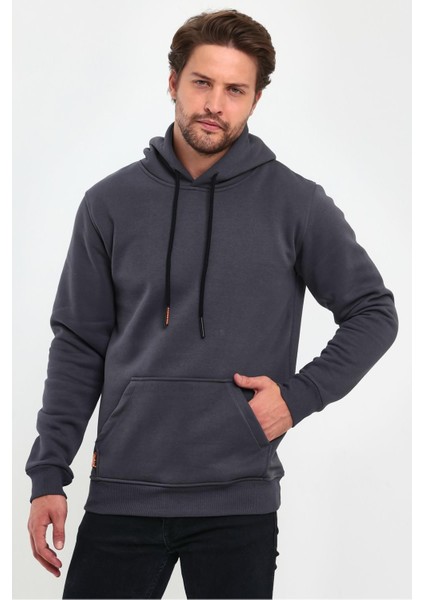 Erkek 3 Iplik Kapşonlu Oversize Sweatshirt