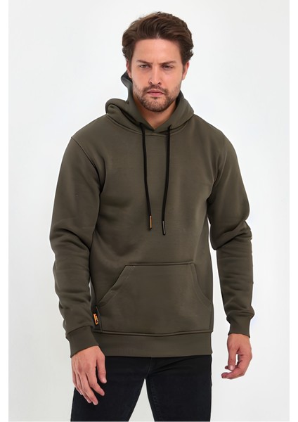 Erkek 3 Iplik Kapşonlu Oversize Sweatshirt