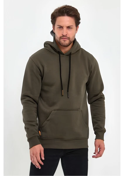 Erkek 3 Iplik Kapşonlu Oversize Sweatshirt