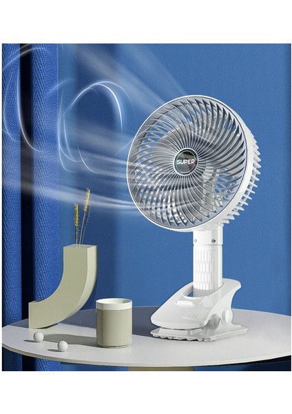 USB Şarj Duvara Monte Küçük Mini Fan Ev Yurdu Masaüstü Vantilatör (Yurt Dışından)