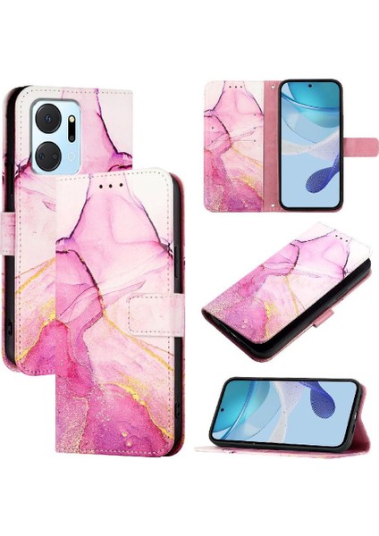 Onur Oyun 7t 5g Cüzdan Pu Deri Kickstand Mermer Desen (Yurt Dışından)