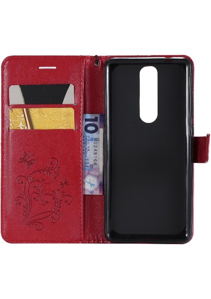 Kart Yuvası Standı ile Nokia 5.1 Için Flip Case Darbeye Kapak Kapak Çevirin (Yurt Dışından)