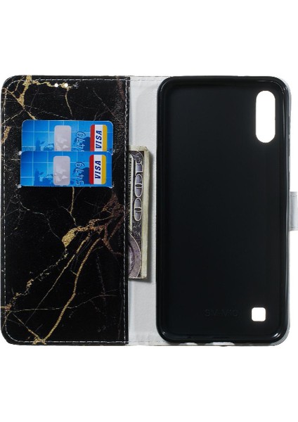Samsung Galaxy A10 Için Flip CASE/M10 Manyetik Kart Yuvaları Tutucu Pu Deri (Yurt Dışından) modelleri