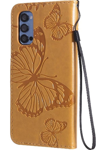 Oppo Için Flip Case Oppo 4 Pro 5g Flip Kickstand Kart Yuvası Standı ile Pu (Yurt Dışından)