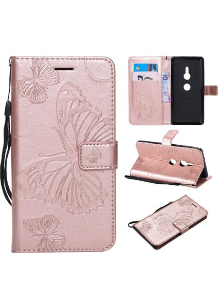 Sony Xperia Xz2 Manyetik Kapak Flip Case Kickstand Pu Deri (Yurt Dışından)