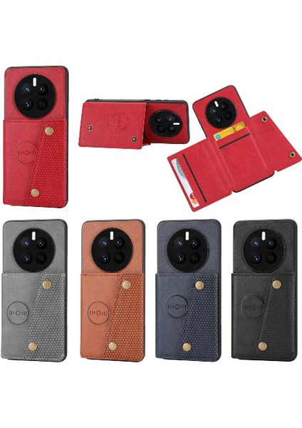 Cüzdan Kılıf Huawei Mate 50/50E Buit Demir Darbeye Koruyucu Kart (Yurt Dışından)