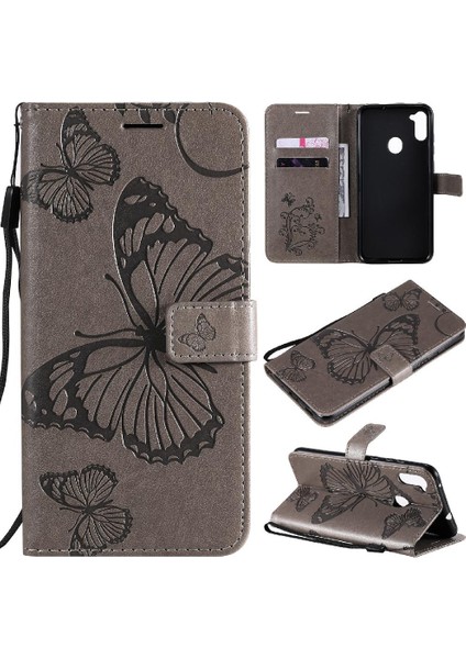 Kart Yuvası Standı ile Samsung Galaxy A11 Flip Case Kickstand Pu (Yurt Dışından)
