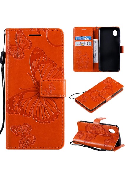 Kart Yuvası Standı ile Samsung Galaxy A01 Çekirdek Için Flip Case Pu Deri Flip (Yurt Dışından)