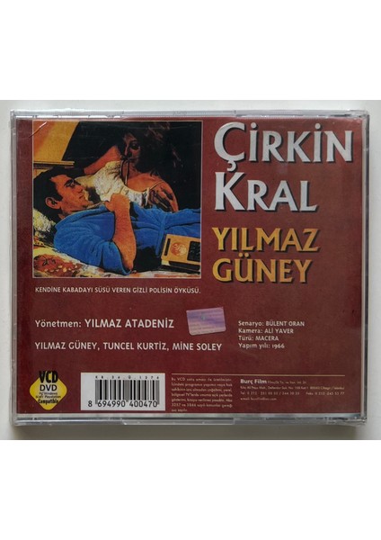 Yılmaz Güney Çirkin Kral CD (Jelatininde Sıfır Orjnal Dönem Baskı Vcd)