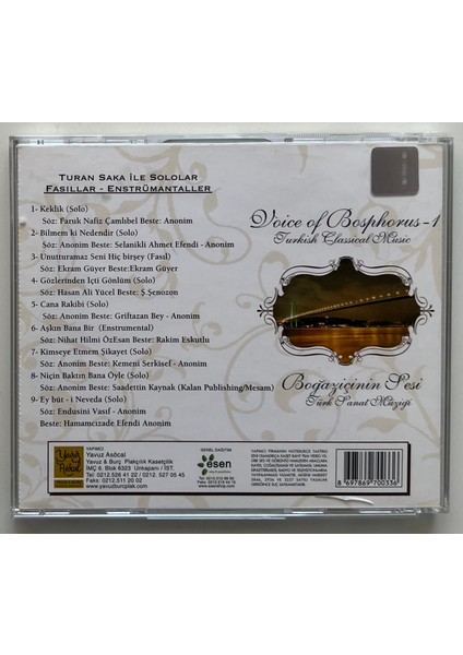 Voice Of Bosphorus 1 Boğaziçinin Sesi CD (Orjnal Dönem Baskı Cd)