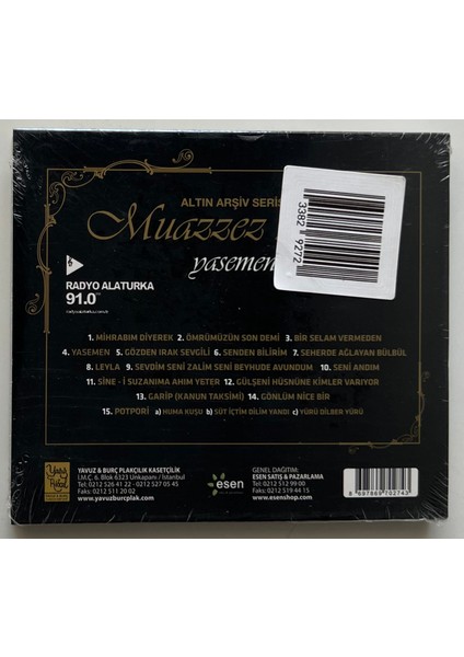 Muazzez Abacı Yasemen CD (Jelatininde Sıfır Orjnal Dönem Baskı Cd)